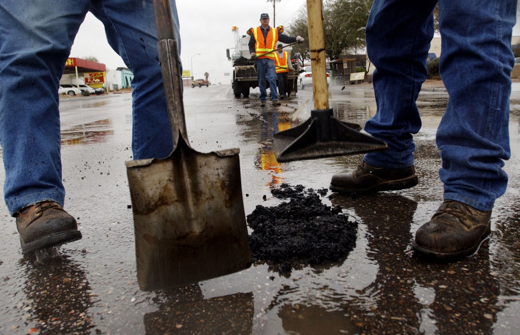Potholes on Grant Road